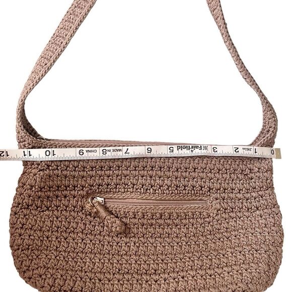 The Sak Woven Nutmeg Brown Zipper Top Small Handbag - Picture 12 of 16
